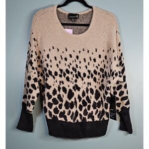 Broadway 38 Women's Animal Leopard Print Sweater Size Medium
